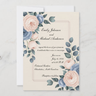 Invitación a la Boda Floral Elegante