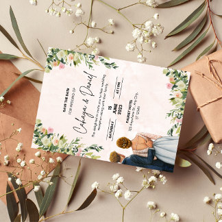 Invitación a la boda floral | Elegante acuarela