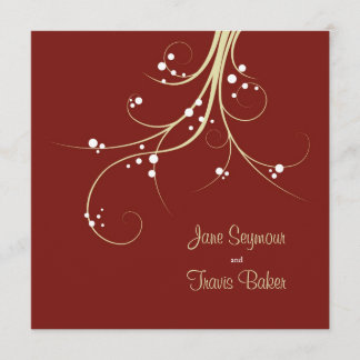 Invitación a la boda floral - Elegante y simple