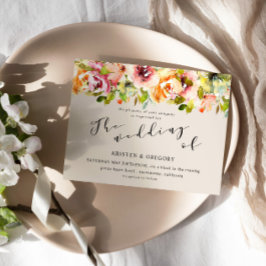 Invitación a la boda floral en el jardín acuático 