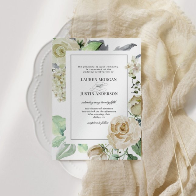 Invitación a la boda floral en el jardín de primav (Subido por el creador)