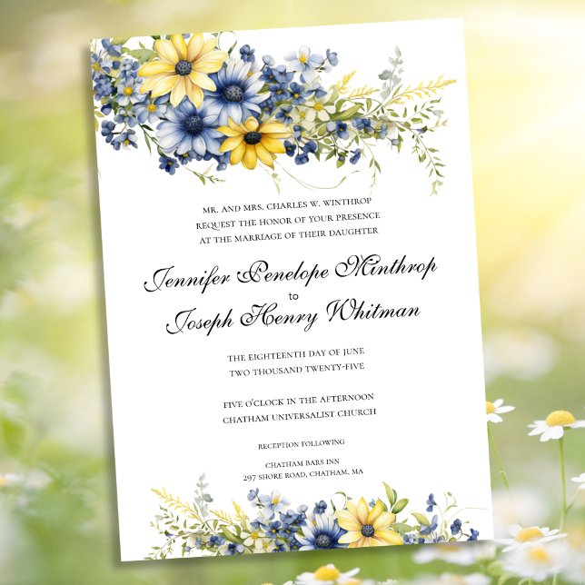 Invitación a la boda floral en el jardín de verano (Subido por el creador)
