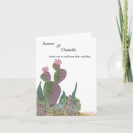 Invitación a la boda floral-Flor de Cactus de Sedo