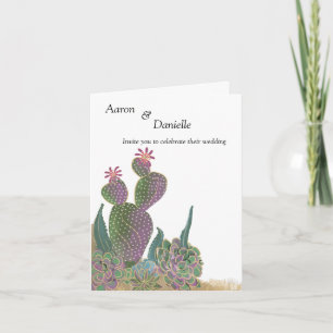 Invitación a la boda floral-Flor de Cactus de Sedo