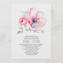Invitación a la boda floral - Flores acuáticas