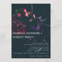 Invitación a la boda floral gótica
