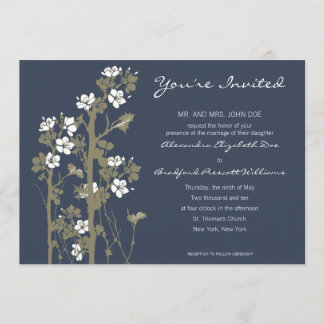 Invitación a la boda floral japonesa Personalizado