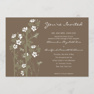 Invitación a la boda floral japonesa Personalizado