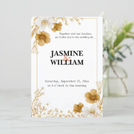 ✨ Invitación a la boda floral mínima 💐 💍