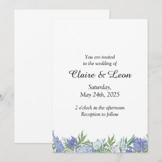 Invitación a la boda floral minimalista