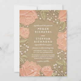 Invitación a la boda floral moderna