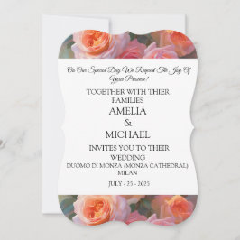 Invitación a la boda floral moderna