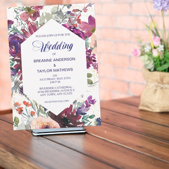 Invitación a la boda floral moderna de Garden Spla (Subido por el creador)