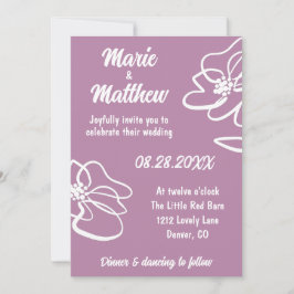 Invitación a la Boda Floral Pale Mauve