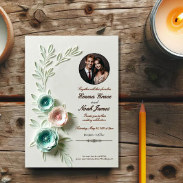 Invitación a la Boda Floral Pastel