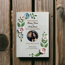 Invitación a la Boda Floral Pastel