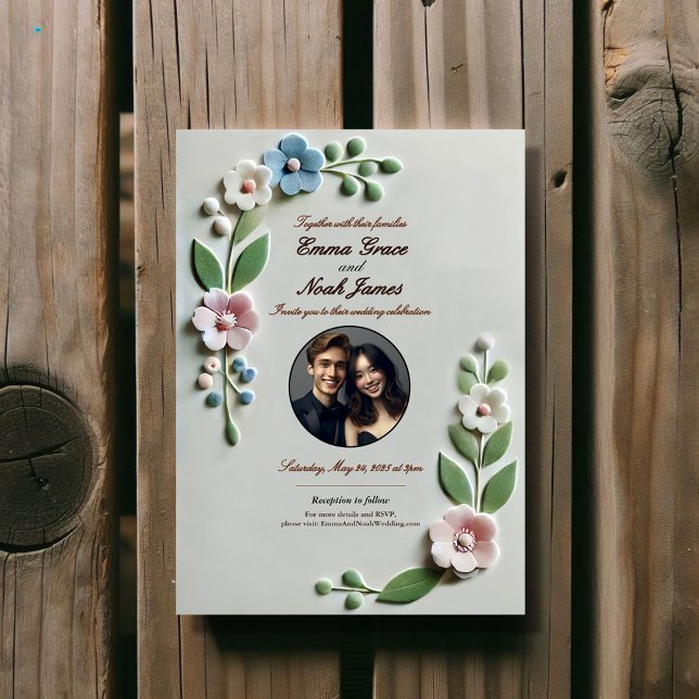 Invitación a la Boda Floral Pastel (Subido por el creador)