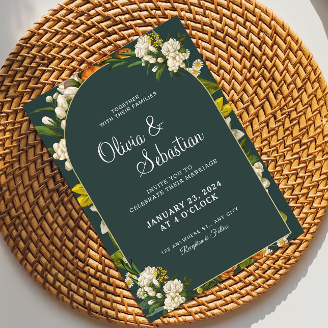 Invitación a la boda floral personalizada (Subido por el creador)