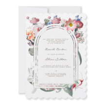 Invitación a la boda floral, primavera/verano