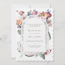 Invitación a la boda floral, primavera/verano
