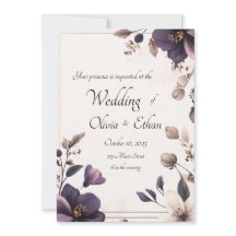 Invitación a la boda floral real