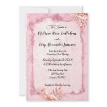 Invitación a la boda floral romántica estilo rococ