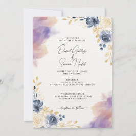 Invitación a la Boda Floral Romántica Pastel