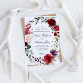 Invitación a la boda floral Rosa de Marsala