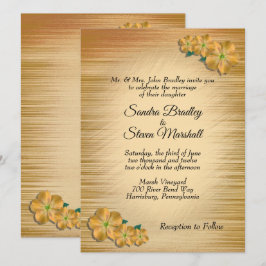Invitación a la boda floral rústica