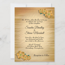 Invitación a la boda floral rústica