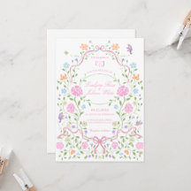 Invitación a la boda floral sensacional