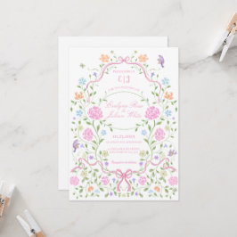 Invitación a la boda floral sensacional