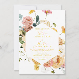 Invitación a la boda floral   Sutton
