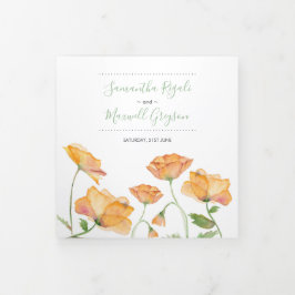 Invitación a la boda floral todo en uno