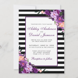 Invitación a la Boda Floral Ultra Violeta PSS