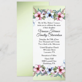 Invitación a la boda floral Verde