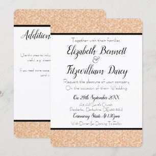 Invitación a la boda floral vintage