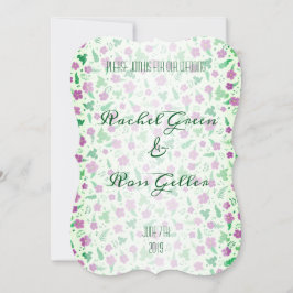 Invitación a la boda floral vintage