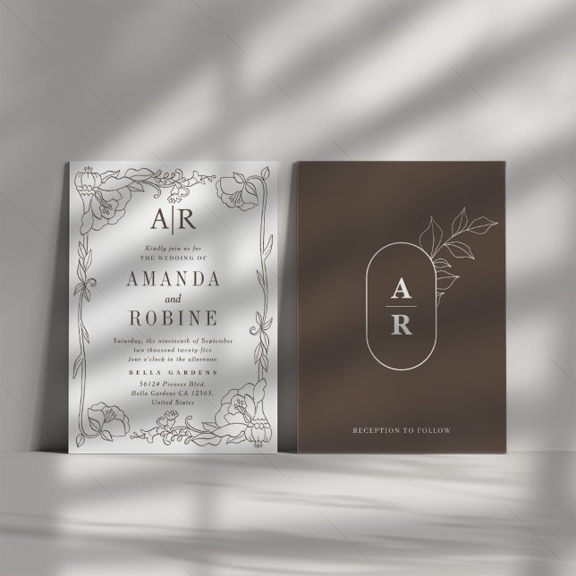 Invitación a la boda floral vintage (Subido por el creador)