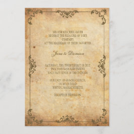 Invitación a la boda floral vintage