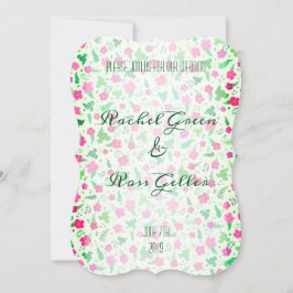 Invitación a la boda floral vintage