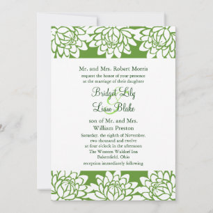 Invitación a la boda floral y moderna