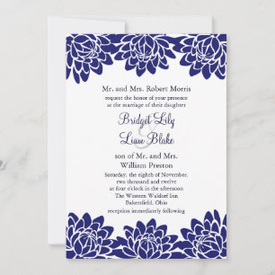 Invitación a la boda floral y moderna