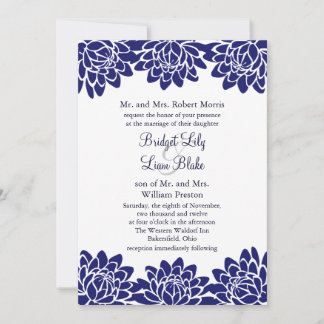 Invitación a la boda floral y moderna