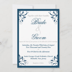 Invitación a la boda floreciente