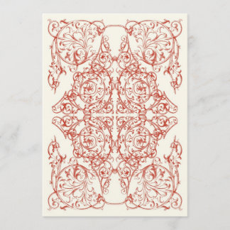 Invitación a la boda floreciente en el rincón (Roj