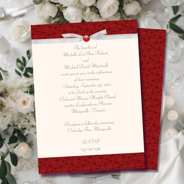 Invitación a la boda florentina de la época roja (Subido por el creador)