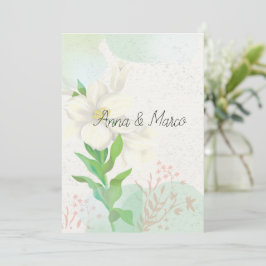 Invitación a la boda flores delicadas