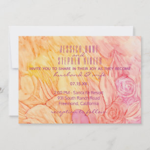 Invitación a la boda Flores frescas
