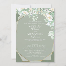 Invitación a la boda | Flores silvestres geométric